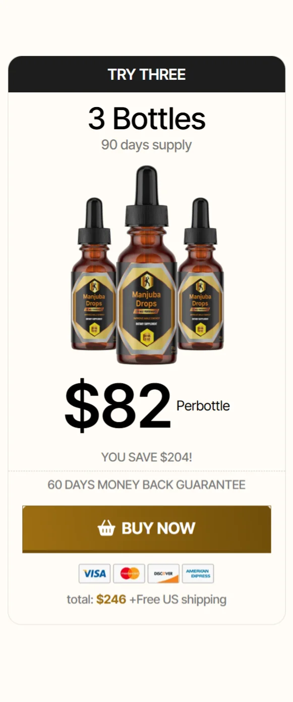 Manjuba Drops™ 3 bottles pricing